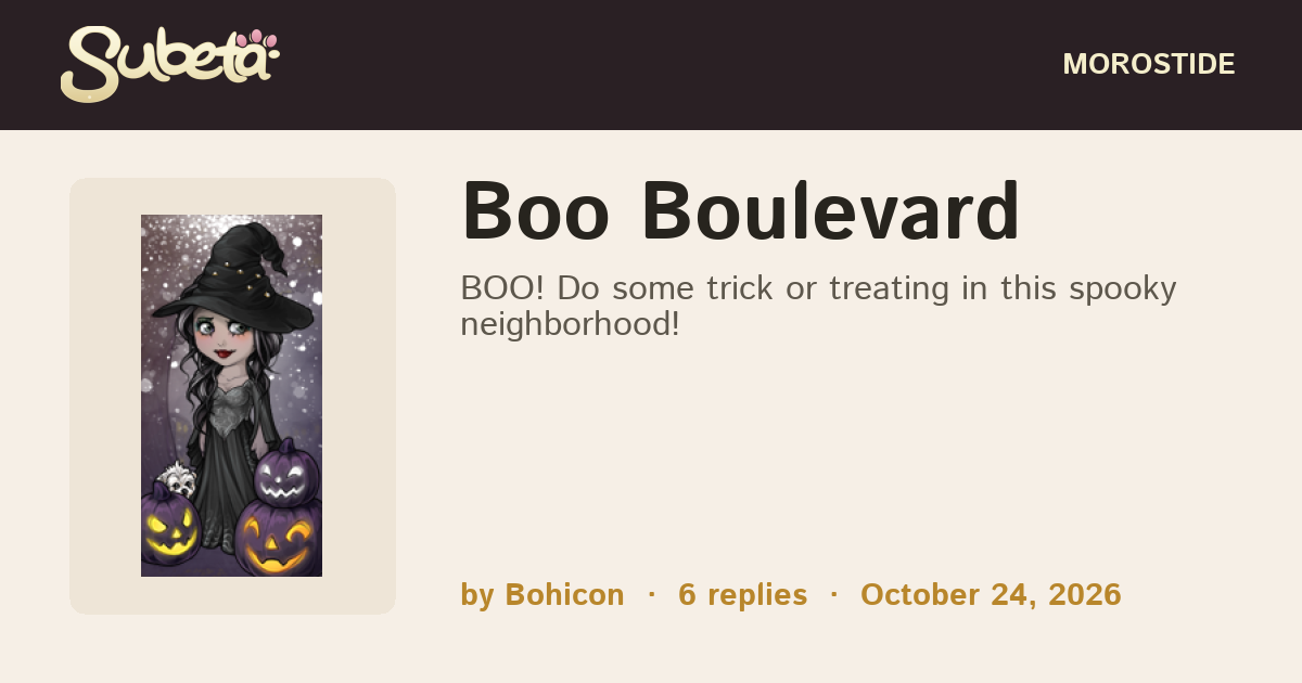 Boo Boulevard - Subeta