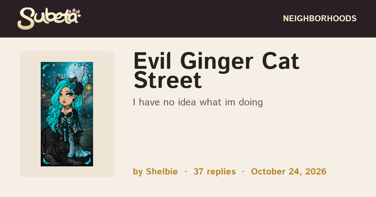 Evil Ginger Cat Street - Subeta