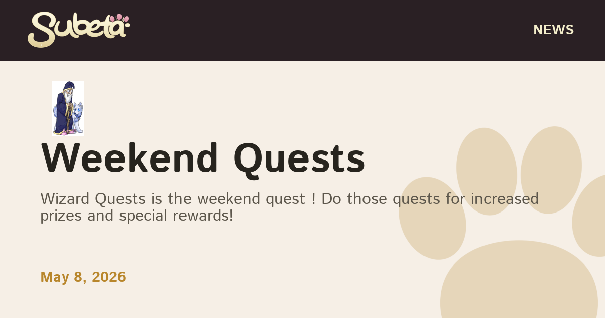 Weekend Quests - Subeta