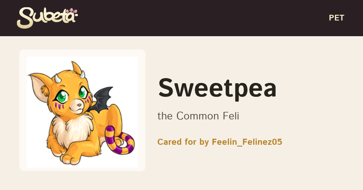 Pet Info - Subeta